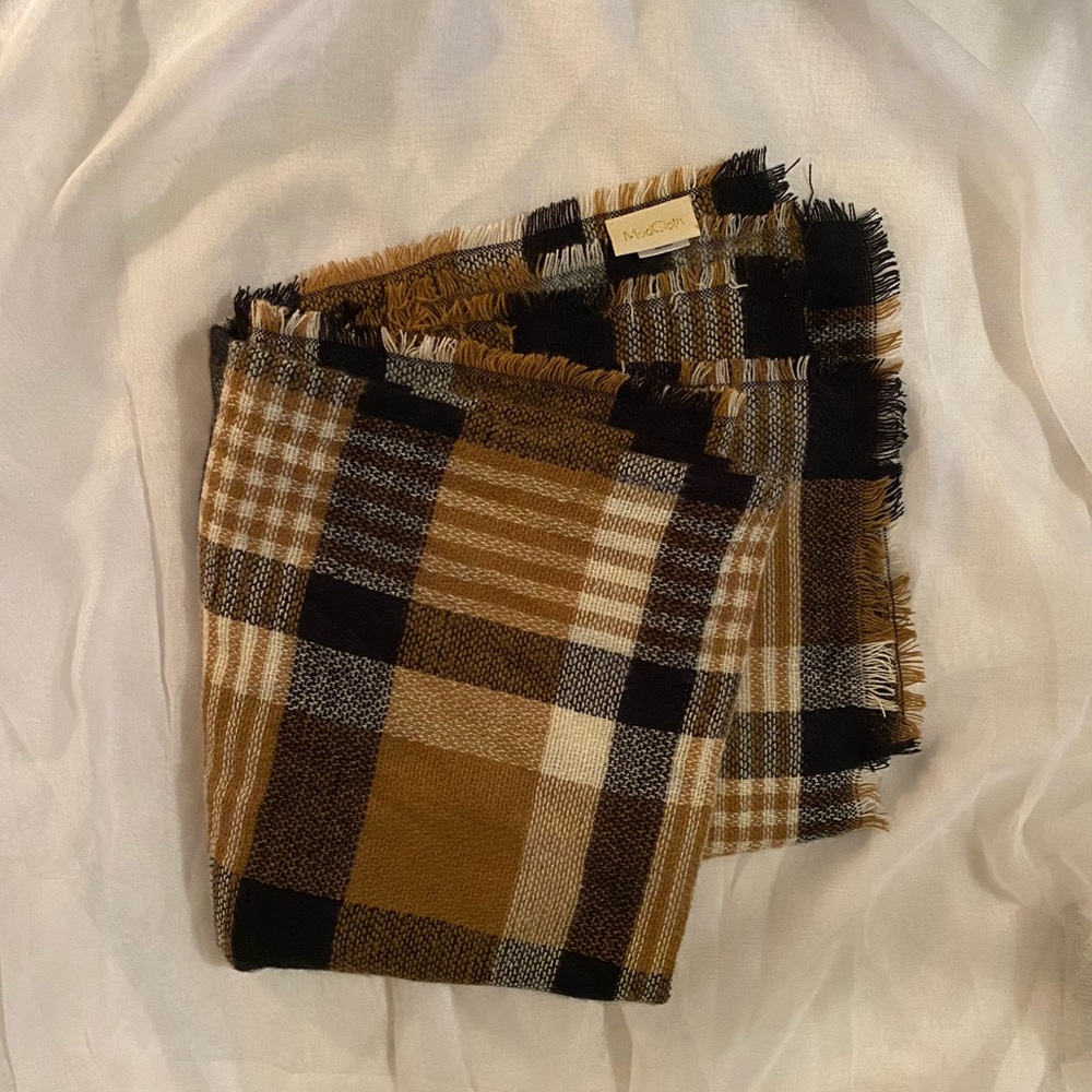 Brown plaid scarf